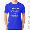 Strange And UnusualWhite Text T Shirt 6xl Cotton Cool Tee Strange And Unusual Strange Unusual Lydia Lydia Deetz Beetle Ghost