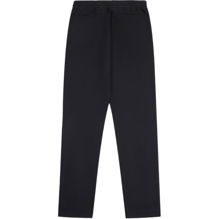 Li Ning Solid Color Mid Waist Comfortable Breathable Soft Versatile Straight Leg Casual Pants Men bottoms Black AKLTE53-1
