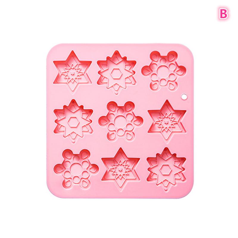 1pcs Christmas Silicone Chocolate Molds Candy Baking Moulds Handmade Sock Snowman Xmas Tree Gingerbread Man Santa Claus Mold