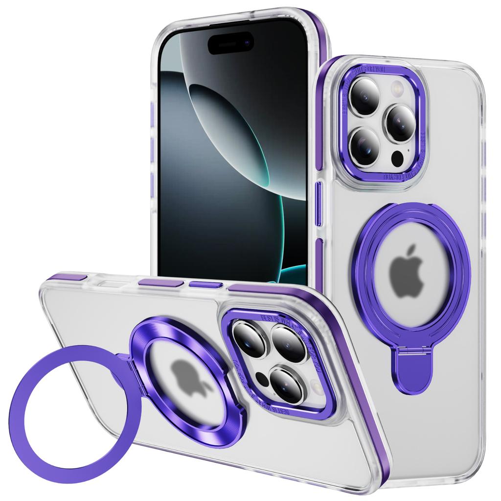 For Apple, for IPhone 16 ProMax Phone Case, Hardware Lens Frame, Skin Protection Cover, Magnetic Suction Pivot Case
