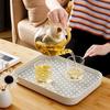 Mesa de Té Rectangular Bandeja Hogar Cocina Bandeja para Frutas Postre Bandeja de Té Mesa de Té Baño Jabonera Sostenedor de Cubiertos para Café Té