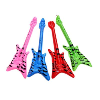 Mavi Panet PVC Şişme Gitar Mikrofon Lute Müzik Aleti Çocuk Oyuncak Parti Sahne