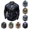 Men's Quick Dry Mesh Long Sleeve Golf Shirt Halloween Print