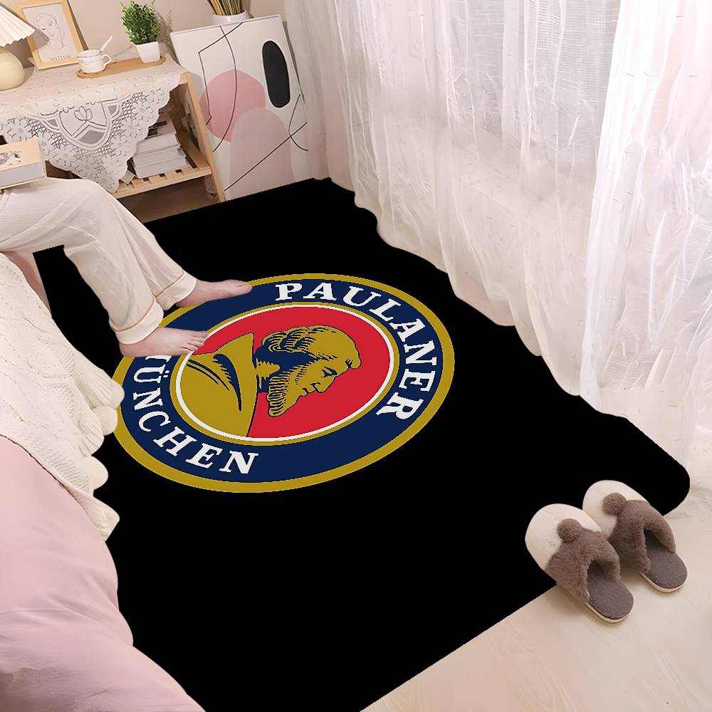 German Beer Paulaners Hallway Carpet Non-Slip Laundry Room Mat Laundry Decor Balcony Child Living Room Toilet Rug