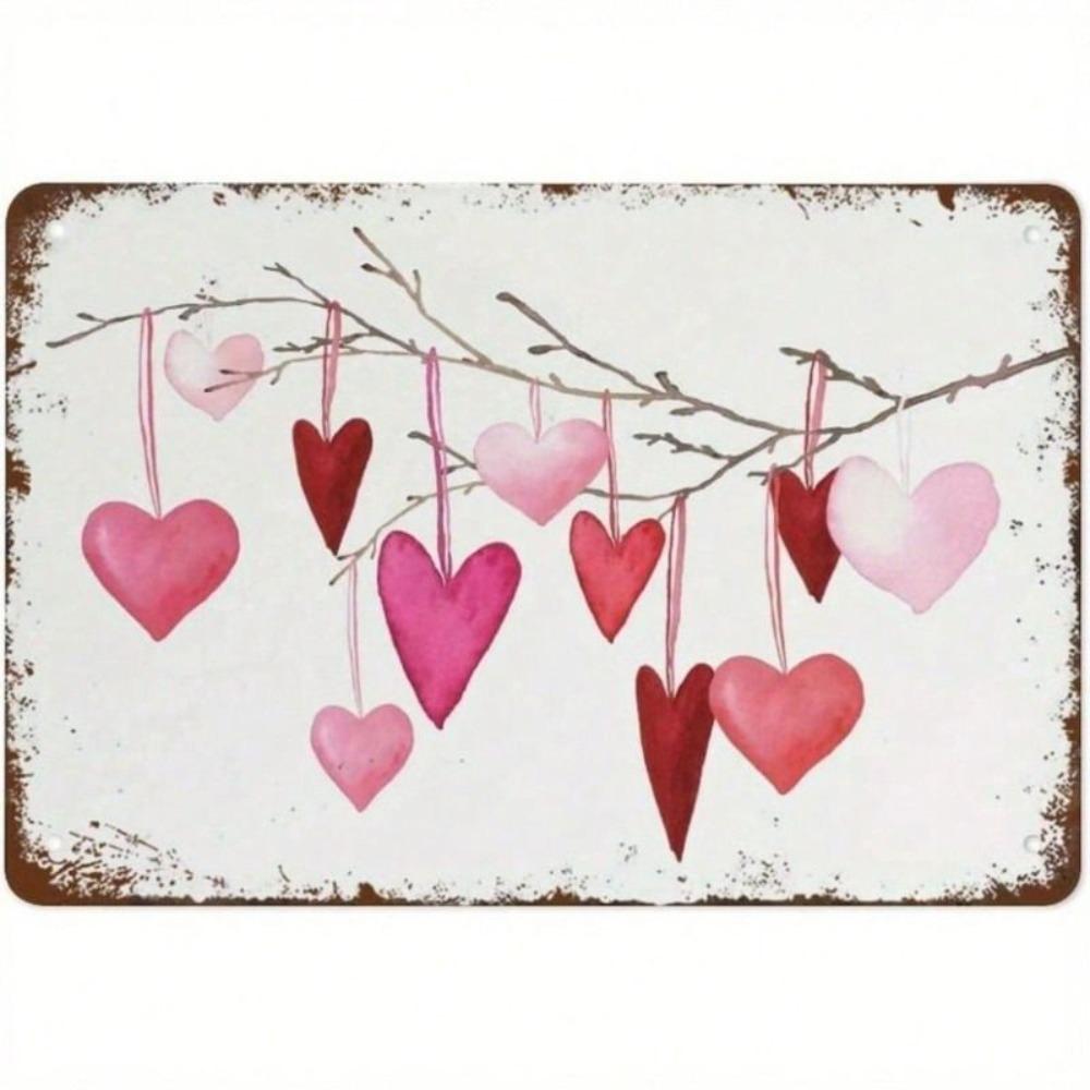Heart Shaped Acrylic Table Sign 20x30cm Romantic Shelf Decor for Valentine's Day