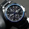 Casio EDIFICE Series, Fashion, Business, Versatile and Casual, Quartz Movement, Stainless Steel Ion-plated Strap, Japanese and Korean EFR-526BK-1A2