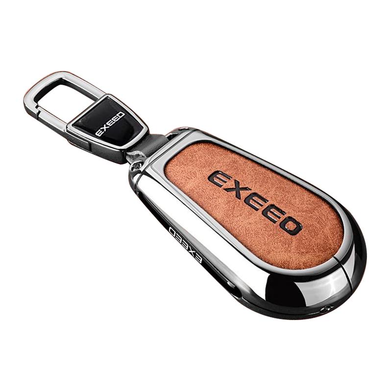 Zinc Alloy Car Key Case Fob Cover For Exeed Exlantix Et Es Sterra Keychain Remote Protection Bag Shell Holder Ring Accessories