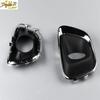 Pair For Jeep Compass Front Bumper Fog Light Covers Bezel Chrome Trim Decor