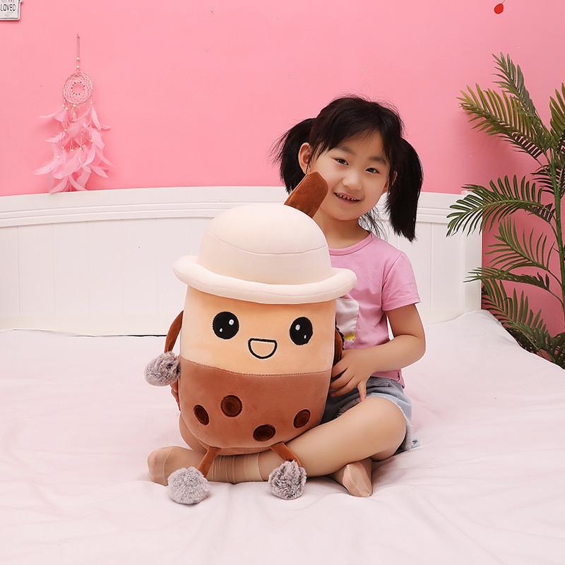 Milk Pearl Tea Plush Toy Cartoon Stuffed Doll Bedroom Decoration Kids Gifts
