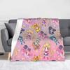 S-Sailor M-Moon Anime Blanket Fleece  Winter Crystal Team  Multifunction Lightweight Throw Blankets for Sofa Couch Rug Piece