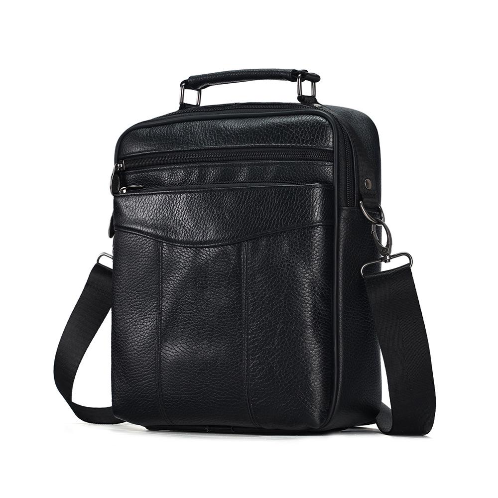 Herren Echtleder Vertikale Umhängetasche - Multifunktionale High-End Schultertasche für den lässigen Pendelverkehr
