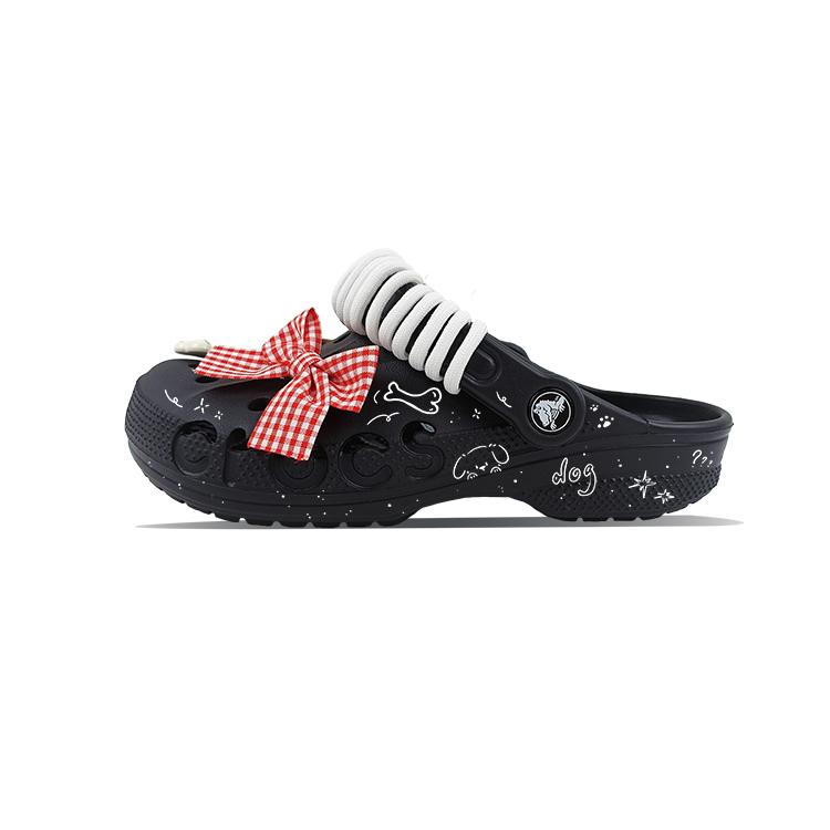 

Crocs Classic Clog EVA Plaid Cute Beya Beach Cartoon Hand-drawn Graffiti Niche Versatile Campus Style Hole Shoes Unisex Black 36-37 чёрный