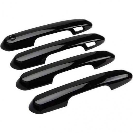 2019-2023 Toyota Rav4 Black Exterior Outside Door Handle Cover Decoration 4pcs | Painted | Scratch-Resistant | Plastic | Adhesive | Left | 4pcs