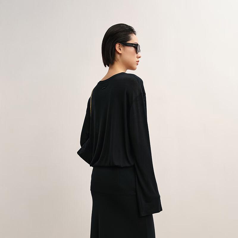 Less 2025 Autumn Round Neck Long Sleeve T-Shirt