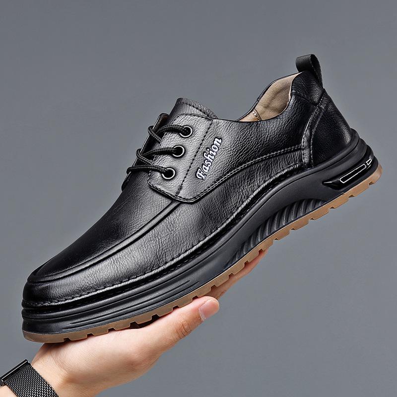 

2026 Men s Soft Sole Trendy and Versatile Casual Leather Sneakers 42