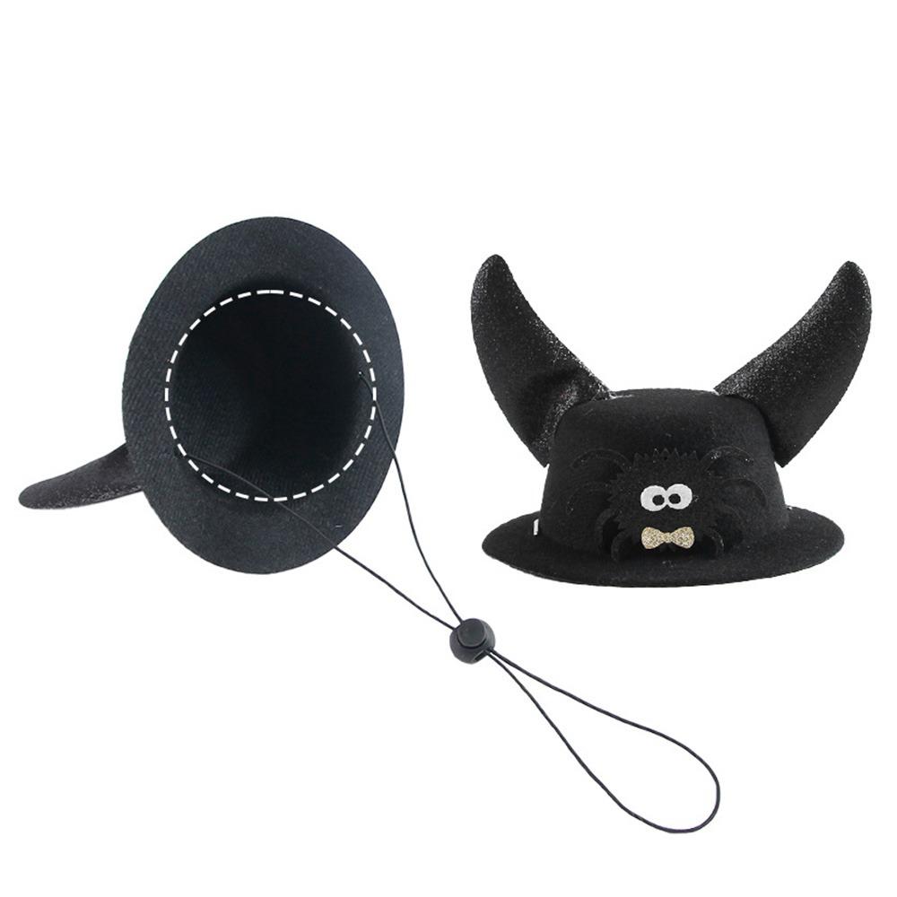 Pumpkin Halloween Pet Horns Hat Adjustable Dog Dress Up Cap Halloween Pet Hat  Halloween Decor