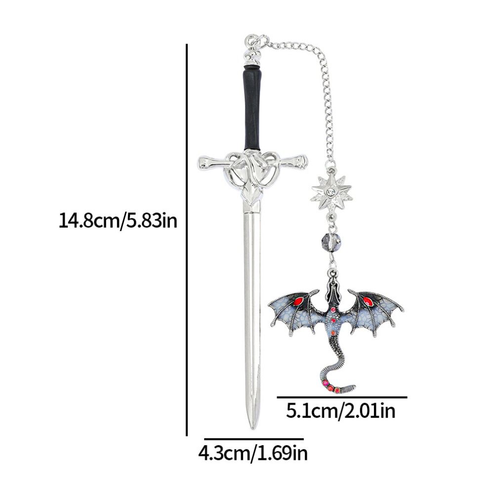 Creative Metal Bookmark Sword Dragon DIY Reading Book Clip Book Lovers Gift Pagination Mark School Office Supplies