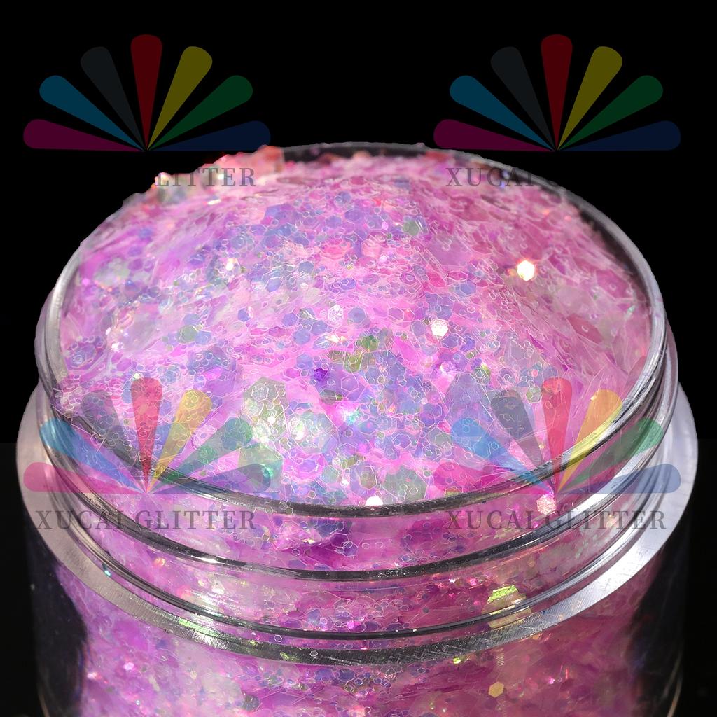 Holographic Chunky Glitter  Art Powder Iridescent Sequins Flakes Eco-Friendly PET Material Festival  Decoration