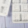 3D Forma na mrakový dort Silikonové formy Čtvercové bublinkové formy na pečení 6 dutin Nové nástroje na pečení pěnových dortů