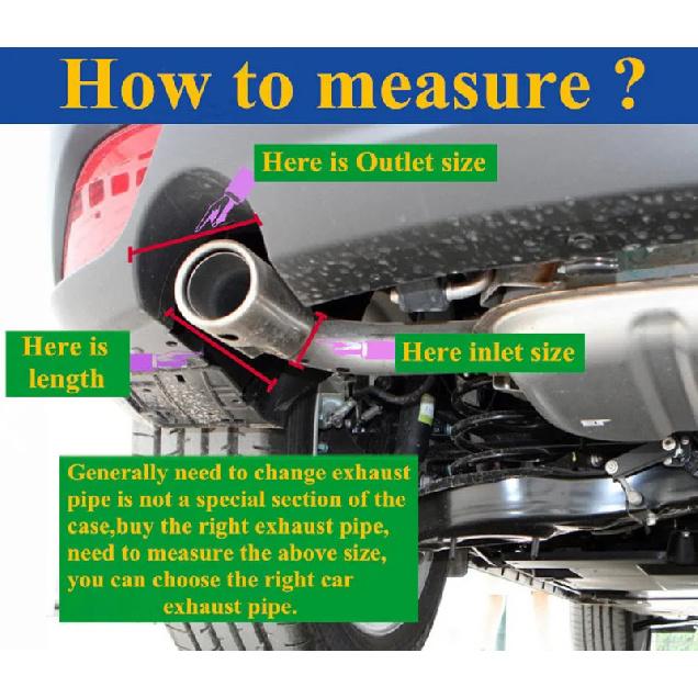 Dual Exhaust Tip 2.5 Inch Inlet To 3.5" Outlet 10" Length Exhaust Tailpipe Tip, 304 Stainless Steel Double Layer Staggered