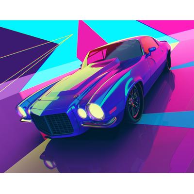 5D DIY Diamond Embroidery Color Drawing Car Diamond Painting Cross Stitch Full Diamond Diamond Mosaic Decoration