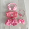For 15/17Cm Labubu Doll Pink Clothing Set Labubu Keychain 3.0 Girl Cute Skirt Clothes Designer Diy Plaything Accessories Birthday Present