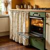 Ruffled Edge Farmhouse Plaid Kitchen Oven Skirt Cotton Privacy Partition Curtain  Porch