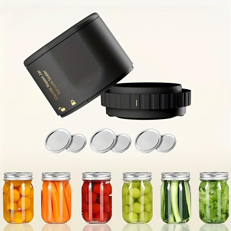 Electric Mason Jar Sealer - One-Touch Jar Sealer Suitable for Mason Jars with Wide/ Narrow Mouth Lids, Heavy-Duty Seal for Preservation