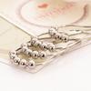 12PCS Bathroom Accessories Five Beads Gourd Shaped Hook Metal Anti Rust Shower Curtain Hooks