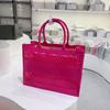 Cesto della Spesa Estivo Borsa Portatile in Gelatina Cesta di Grande Capacità Cesta portaoggetti Borsa da Spiaggia Grande Vuota