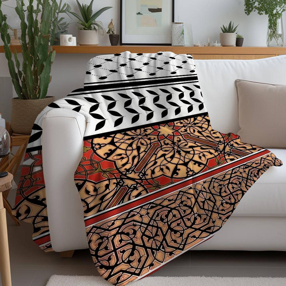 Fashion Hattah Keffiyeh Blanket Warm Soft Suitable For Bedroom Sofa Bed Living Room Office Travel Camping Gifts