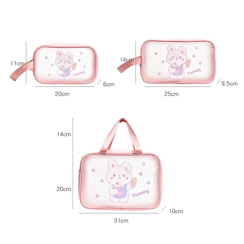Transparent Necessary Cosmetic Bag Transparent Travel Organizer Fashion Small Medium Large Toiletry Bags Makeup Pouch Storage