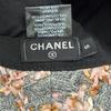 Great CHANEL hat COCO MarkMetal Check Pattern Ribbon Tweed Bucket Bag wool S 22K Used