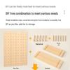 Solid Wood Nordic Wall Pegboard Shelf