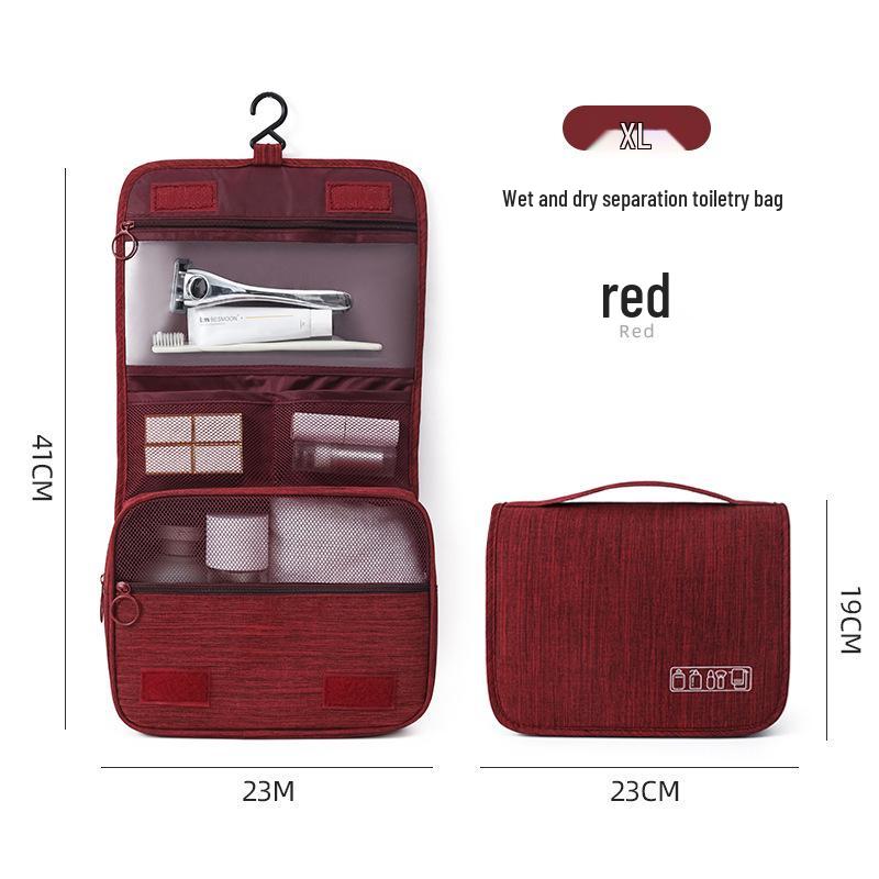 Cationic Hanging Wash Bag: Frosted Wet/Dry Separation Makeup & Travel Storage