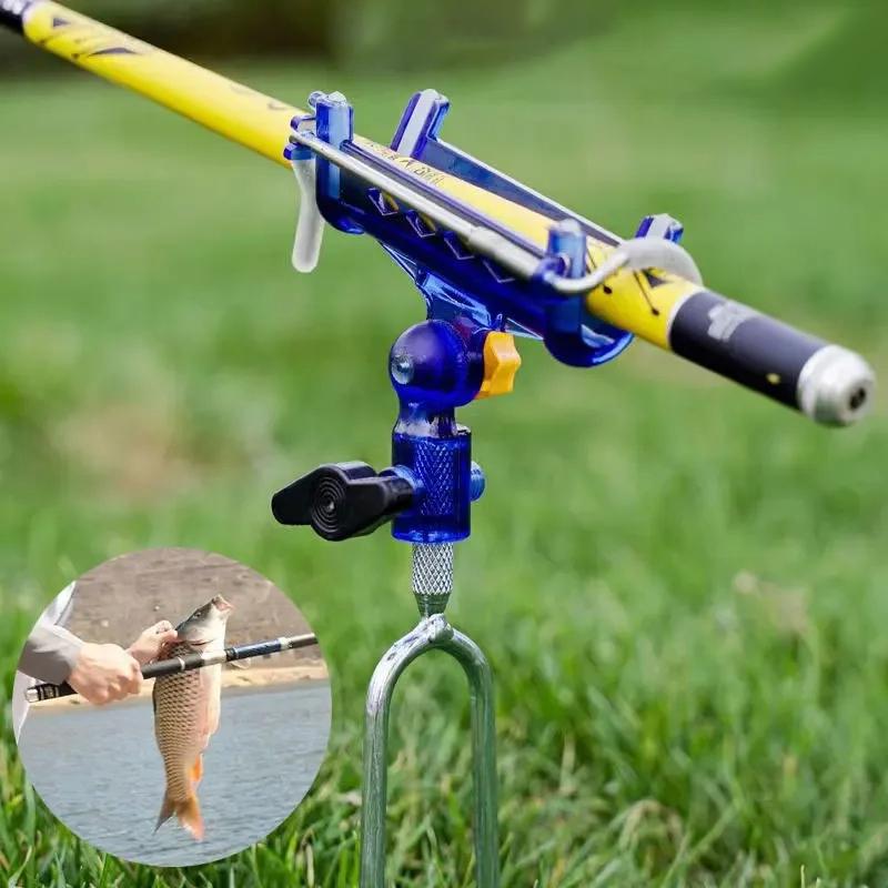 New 1Pc Fishing Rod Ground Insertion Bracket With Rod Drop Lock And Rod Lift Unlock Available The Frame Head Is Deta