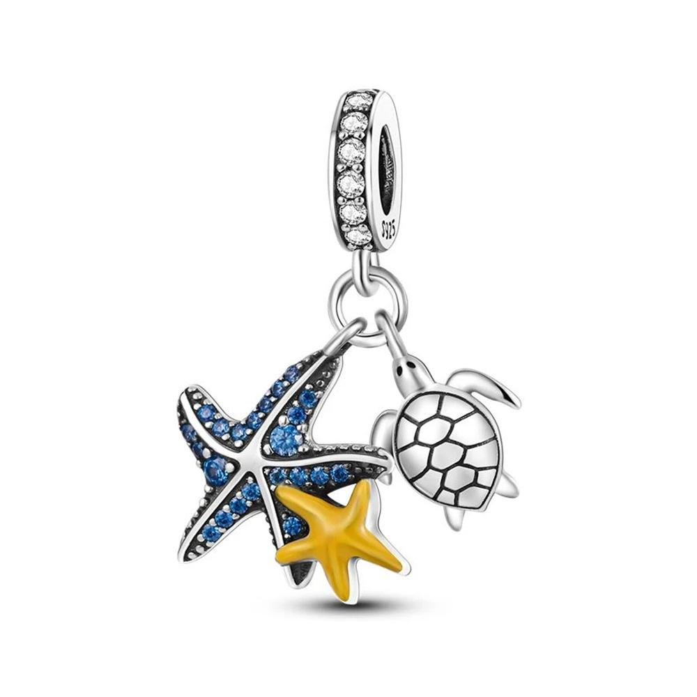 New Copper Colors Marine Shell Luminous Pendant Fit Copper Colors Original Bracelets Diy Birthday Jewelry Gift