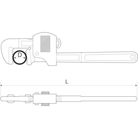 Bahco Pipe Wrench NS200250 Non-Sparking