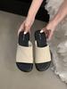 2025 summer new casual versatile flat-bottomed slippers women's one-word sandals fashion high-end outdoor simple tide
