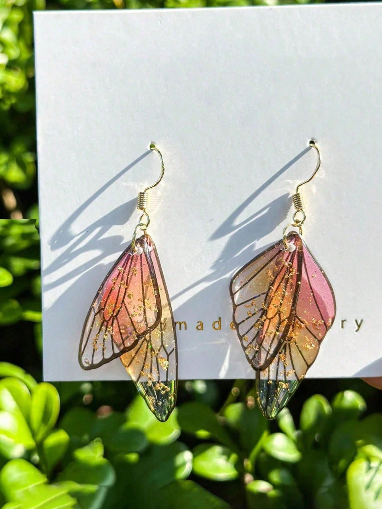 

1 пара серег в виде крыльев бабочки, изысканный дизайн, персонализированный дизайн, серьги в виде крыльев цикады, ретро-серьги для женщин, для повседневной носки Orange разноцветный