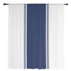 Blue Stripes Texture White Sheer Curtains for Living Room Decoration Window Curtains for Kitchen Tulle Voile Organza Curtains