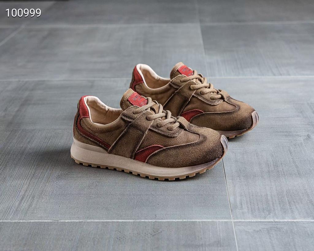 Leather mesh Forrest Gump shoes women's 2025 new autumn breathable retro versatile platform casual sports waffles