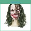 Lateksowa Maska Głowy Jokera z Dużymi Oczami na Kostium Halloweenowy i Do Psikusów