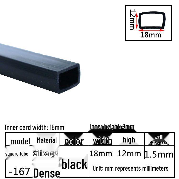 High-Temperature Resistant Silicone Square Tubing: Durable, Customizable, Aging-Resistant Rubber Sheath and Hollow Sealing Strip.