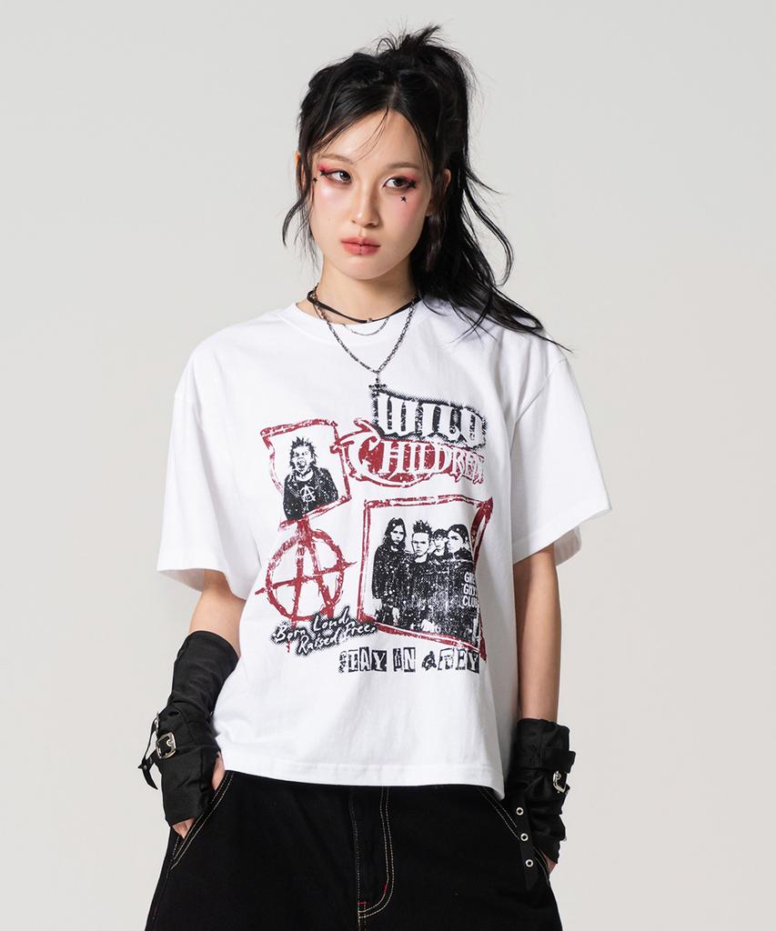 Geuleigaijeukeulleob Wild Children Graphic Short Sleeve T-Shirt White