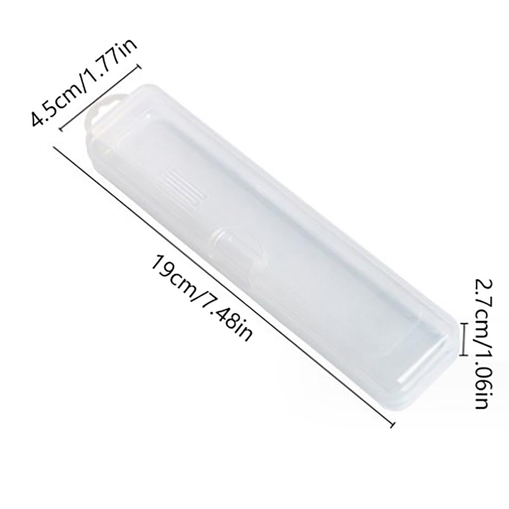 2 Stück Tragbarer Make-up Pinsel Organizer Augenbrauenstift Besteck Essstäbchen Transparent mit Deckel Aufbewahrungsbox Küchenzubehör