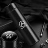Car 500ml Portable Coffee Thermos Car Smart Stainless Steel Insulation Cup For Mercedes Benz B/C/E/S Class C200L GLC GLK CLA GLA QF1