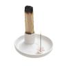 European Style Ceramic Aromatherapy Furnace Simple High-grade Round Sacred Wood Stand Unique Line Incense Holder Outdoor