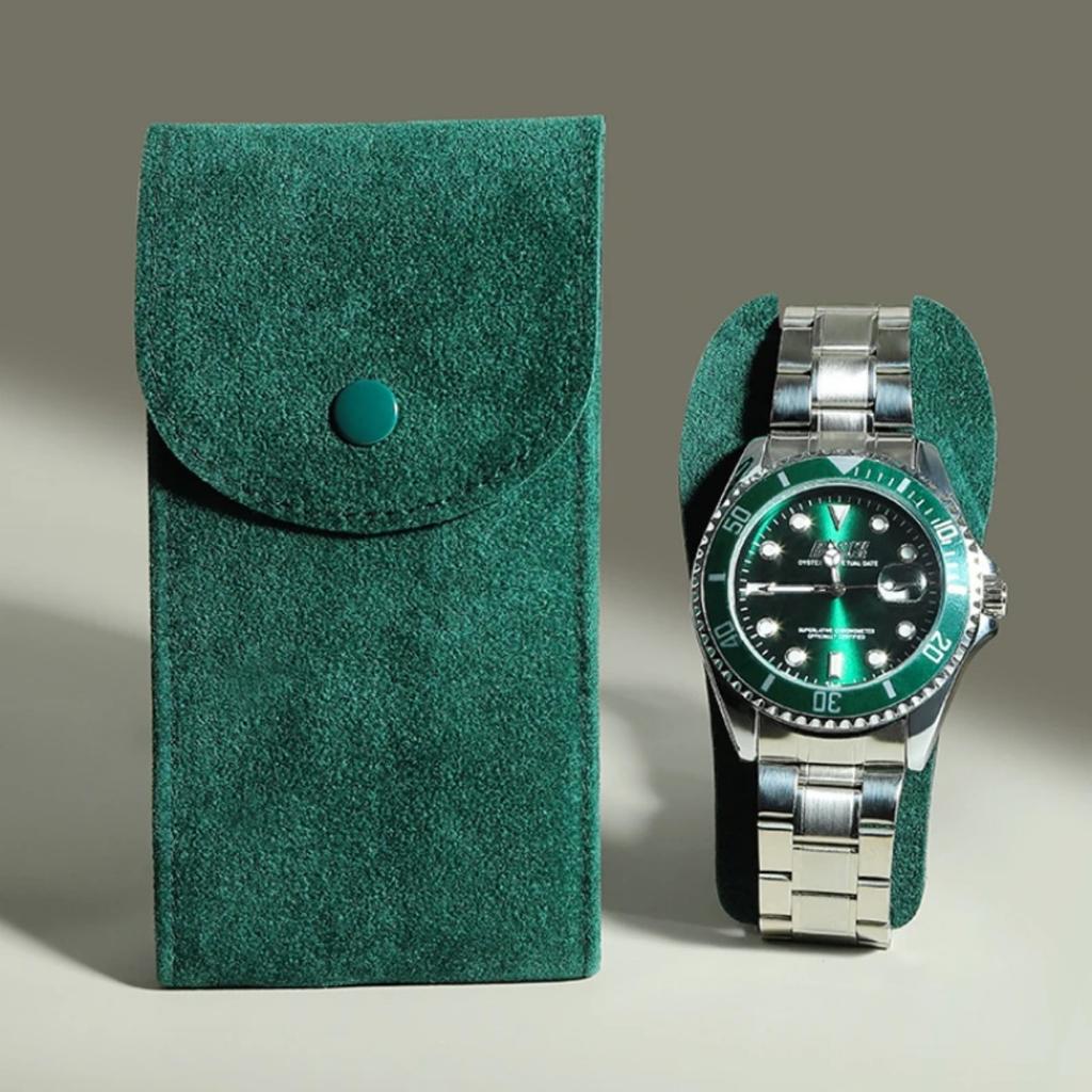 Watch Dust Protection Case Storage Bag Blue and Black Flannelette Gift Bag Travel Storage Case Durable Portable Watch Bag