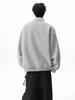 Men's Heavyweight Half-Zip Hoodie with Stand-Up Collar - Trendy Deconstructed Streetwear for Autumn/Winter